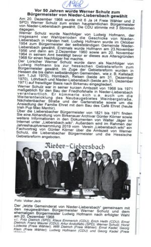 1968 / Wahl des letzten Gemeinderats von Nieder-Liebersbach 1 