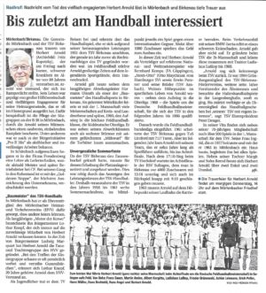 Bis Zuletzt Am Handball Interessiert 