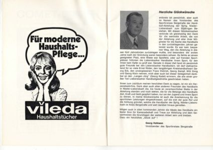 SVG Festschrift 50-jähriges. Handball Jubiläum 04