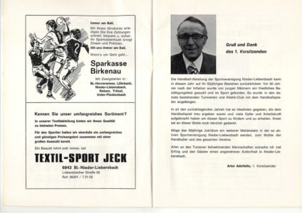 SVG Festschrift 50-jähriges. Handball Jubiläum 06