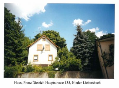 Hauptstraße / Haus Franz Dietrich, Hauptstraße 135