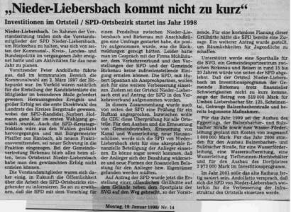 Erste Vorstandssitzung SPD 1998